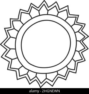 Cadres photo Doodle, joli cadre de peinture dessiné à la main.Scrapbook tag gribouillis, croquis image encadrement des bordures avec éléments décoratifs ensemble de vecteur.Miroir rond, rectangulaire ou ovale Illustration de Vecteur