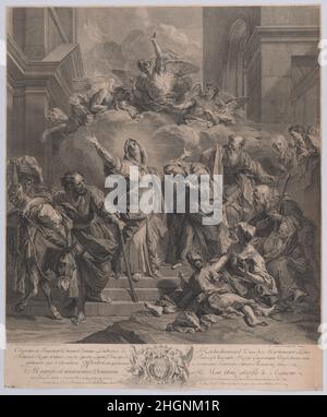 Le Magnificat 1724 Henri Simon Thomassin.Le Magnificat.Henri Simon Thomassin (français, Paris 1687–1741).1724. Décapage.Imprime Banque D'Images