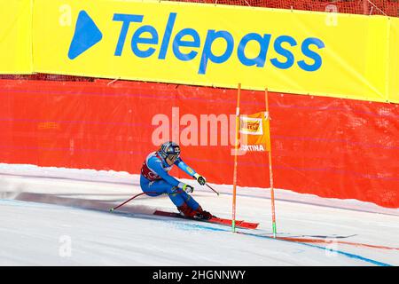 GOGGGIA Sofia (ITA) en action pendant la coupe du monde de ski 2022 FIS - Women's Down Hill, course de ski alpin à Cortina d'Ampezzo, Italie, janvier 22 2022 Banque D'Images