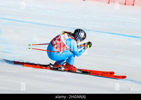 GOGGGIA Sofia (ITA) en action pendant la coupe du monde de ski 2022 FIS - Women's Down Hill, course de ski alpin à Cortina d'Ampezzo, Italie, janvier 22 2022 Banque D'Images