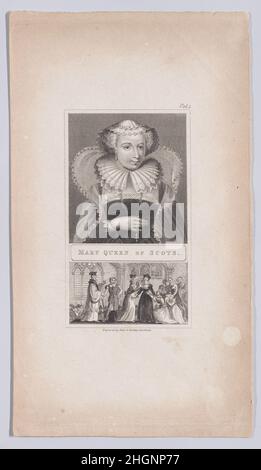 Mary, reine d'Écosse, avec une petite scène de la reine sur l'échafaudage, en préparation par ses dames pour l'exécution 1824–25 James Joshua Neele British.Marie, Reine des Écossais, avec une petite scène de la reine sur l'échafaudage, préparée par ses dames pour exécution.James Joshua Neele (britannique, 1791–1868).1824–25.Gravure et stipuler.Mary, Reine des Écossais (Britannique, Linlithgow 1542–1587 Fotheringhay).Imprime Banque D'Images