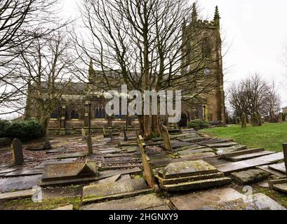 L'église de St Thomas l'Apôtre, Heptonstall, West Yorkshire, Royaume-Uni Banque D'Images