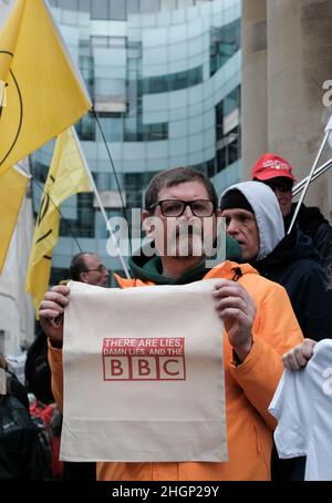 Londres, Royaume-Uni.22nd janvier 2022.Une importante manifestation contre les vaccins a lieu dans le centre de Londres.Crédit : Matthew Chattle/Alay Live News Banque D'Images