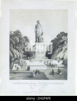 Projet de statue colossale de George Washington pour la ville de New York 1845 G. Thomas American.Projet de statue colossale de George Washington pour la ville de New York 380803 Banque D'Images