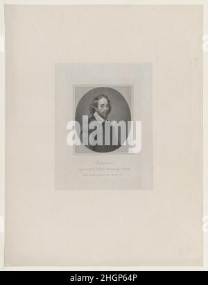 William Shakespeare 1827 William Holl, l'aîné créé pour illustrer l'enquête de Wivell sur l'histoire des portraits de Shakespeare (1827), ce portrait gravé dérive d'un mezzotint du début du XVIIIe siècle de John Simon, lui-même basé sur une peinture de Gerard Van Soest (Shakespeare Birthplace Trust, Stratford-upon-Avon).Formé en Hollande, Soest a travaillé à Londres cinq décennies après la mort de Bard et a construit une ressemblance calculée pour satisfaire les goûts façonnés par Sir Antony Van Dyck et John Dryden.Par rapport aux images de la vie comme le portrait de Chandos (voir 1986.1180.1631), TH Banque D'Images