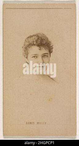 Agnes Miller, de la série Actresses (N245) émise par Kinney Brothers pour promouvoir les cigarettes adorées 1890 émise par Kinney Brothers Tobacco Company cartes professionnelles américaines de l'ensemble « acteurs et actresses » (N245), émise en 1890 par Kinney Brothers Tobacco pour promouvoir les cigarettes adorables.Agnes Miller, de la série Actresses (N245), émise par Kinney Brothers pour promouvoir les cigarettes sucrées cabuccales 655552 Banque D'Images