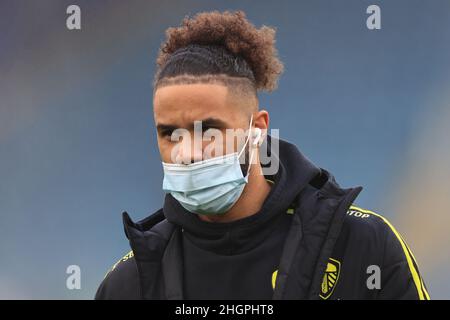 Leeds, Royaume-Uni.22nd janvier 2022.Tyler Roberts #11 de Leeds United lors de l'échauffement à la Premier League Leeds United vs Newcastle United à Elland Road, Leeds, Royaume-Uni, 22nd janvier 2022 crédit: News Images /Alay Live News Banque D'Images