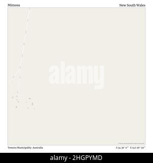 Mimosa, municipalité de TEMPORA, Australie, Nouvelle-Galles du Sud, S 34 36' 0'', E 147 26' 59'', carte, carte intemporelle publiée en 2021.Les voyageurs, les explorateurs et les aventuriers comme Florence Nightingale, David Livingstone, Ernest Shackleton, Lewis et Clark et Sherlock Holmes se sont appuyés sur des cartes pour planifier leurs voyages dans les coins les plus reculés du monde. Timeless Maps dresse la carte de la plupart des sites du monde, montrant ainsi la réalisation de grands rêves Banque D'Images