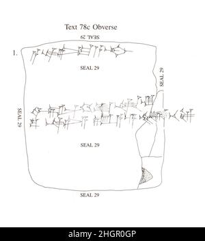 Cauneiform tablet étui impressionné par le joint cylindrique, pour les cauneiform comprimés 19833.135.4a, b: Lettre privée ca.20th–19th siècle av. J.-C. Old Assyrian Trading Colony Kültepe, l'ancienne ville de Kanesh, faisait partie du réseau de colonies commerciales établies dans le centre de l'Anatolie par des marchands d'Asur (à Assyria, dans le nord de la Mésopotamie) au début du deuxième millénaire avant-C.Et vivant souvent séparément de leurs familles, ces marchands échangeait de grandes quantités de marchandises, principalement de l'étain et des textiles, pour le cuivre anatolien et d'autres matériaux.Bien que les marchands ont adopté m Banque D'Images