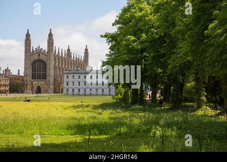 King's College Chapel & Gibbs' Building, Cambridge, Angleterre. Banque D'Images