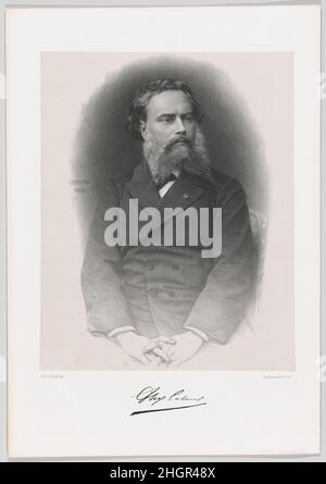 Portait de Alexandre Cabanel 1865 Jean-Baptiste Adolphe Lafosse.Porto de Alexandre Cabanel.Après Pierre petit (français, Aups 1832–1909 Paris).1865. Lithographie sur le colé de chine.Alexandre Cabanel (français, Montpellier 1823–1889 Paris).Imprime Banque D'Images