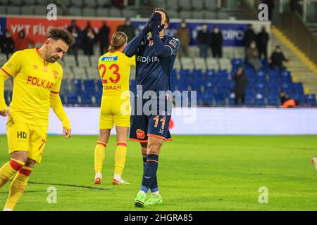 ISTANBUL, TURQUIE - JANVIER 22 : Nacer Chadli d'Istanbul Basaksehir FK pendant le match turc Super LIG entre Basaksehir et Goztepe au stade Basaksehir Fatih Terim le 22 janvier 2022 à Istanbul, Turquie (photo d'Emir Oktay/Orange Pictures) Banque D'Images
