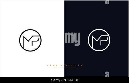 MP, PM lettres abstraites logo MONOGRAMME Illustration de Vecteur