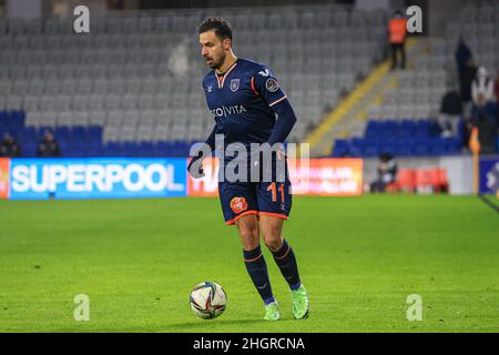 ISTANBUL, TURQUIE - JANVIER 22 : Nacer Chadli d'Istanbul Basaksehir FK pendant le match turc Super LIG entre Basaksehir et Goztepe au stade Basaksehir Fatih Terim le 22 janvier 2022 à Istanbul, Turquie (photo d'Emir Oktay/Orange Pictures) Banque D'Images
