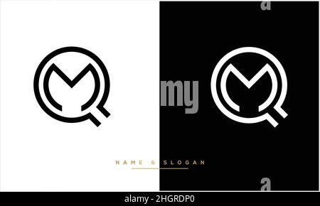 MQ, QM Abstract Letters logo monogramme Illustration de Vecteur