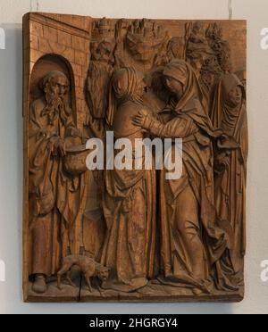 La Visitation ca.1520 Allemagne du Sud.La Visitation.Allemagne du Sud. Env.1520. Limewood.Sculpture-Bois Banque D'Images