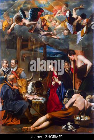 L'adoration des bergers par Fray Juan Bautista Maíno (1581-1649), huile sur toile, après 1613 Banque D'Images