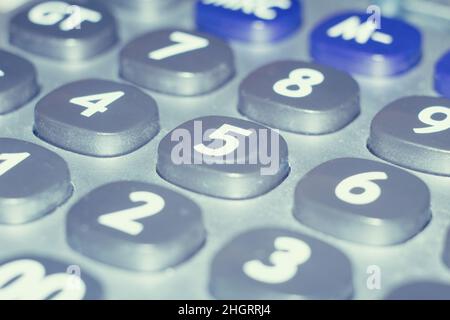 Gros plan d'une calculatrice d'entreprise Banque D'Images