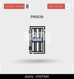 Icône de vecteur simple prison. Illustration de Vecteur