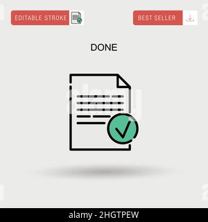 Terminé icône de vecteur simple. Illustration de Vecteur