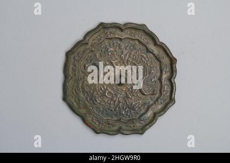 Miroir Corée.Miroir.Corée.Bronze.Dynastie Goryeo (918–1392).Miroirs Banque D'Images