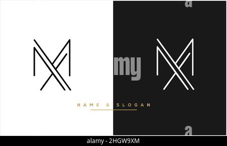 MX, XM Abstract Letters logo MONOGRAMME Illustration de Vecteur