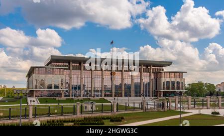 MINSK, BÉLARUS - 9 mai 2014 : Palais de l'indépendance, résidence du Président de la République du Bélarus Alexander Lukashenko Banque D'Images