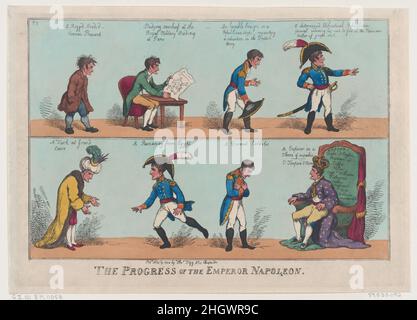 Les progrès de l'empereur Napoléon 19 novembre 1808 Thomas Rowlandson.Le progrès de l'empereur Napoléon.Thomas Rowlandson (britannique, Londres 1757–1827 Londres).19 novembre 1808.Gravure à la main.Rudolph Ackermann, Londres (actif 1794–1829).Imprime Banque D'Images