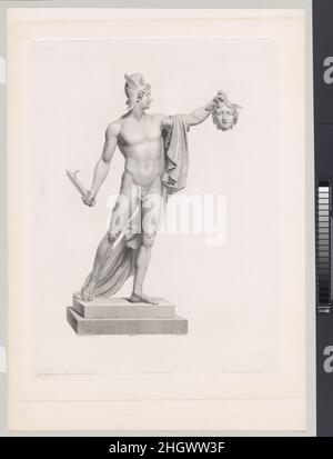 Perseus triomphant 1813 Domenico Marchetti Italien l'un des actes les plus héroïques de Perseus, fils de Jupiter et de la princesse mortelle Danae, a été la décapitation de la Medusa à poil serpent.Dans un jeu d'esprit sur la puissance de la tête coupée du Gorgon pour tourner les hommes à la pierre, le héros de Canova regarde directement et est en effet devenu marbre.Le sculpteur a créé sa première version du Perseus, montrée ici, de sa propre initiative et dans le secret.En 1801, il a été révélé à un tel acclament que le Pape Pie VII (r.1800-1823) l'a installé dans la niche autrefois occupée par le vénéré Apollo Belvedere, qui avait été c Banque D'Images