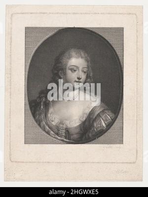 Portrait d'une femme avec Pearls, d'après Schalcken 1780–81 Maurice Blot.Portrait de femme avec Pearls, d'après Schalcken.Cabinet Poullain : collection de cent-vingt etampes gravées d'après les tableaux et dessins qui composient le Cabinet de M. Poullain.Maurice Blot (français, 1753-1818).1780–81.Gravure.Imprime Banque D'Images