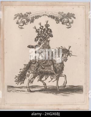 Americanorum Rex, Guisius, de 'cours de testicules et de Bagues Faittes par Roy et par les Princes et Signurs de sa Cour, en l'annee 1662' (Grand carrousel) 1662–70 François Chauveau Restrike d'une série 76 de 106 plaques d'Israel Silvestre et François Chauveau, publié en 1670.La série dépeint les festivités joutantes données par Louis XIV aux Tuileries, le 5 juin 1662, dans lesquelles les nobles habillés comme Perses, Américains, Romains et Turcs.Americanorum Rex, Guisius, de 'cours de testicules et de Bagues Faittes par Roy et par les Princes et Signurs de sa Cour, en l'annee 1662' (Grand Banque D'Images