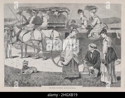 The Picnic excursion (de 'Appleton's Journal,' vol. I) le 14 août 1869 après Winslow Homer American.L'excursion pique-nique (du 'Appleton's Journal,' vol. I).Après Winslow Homer (American, Boston, Massachusetts 1836–1910 Prouts Neck, Maine).14 août 1869.Gravure en bois.D. Appleton & Co. (New York, NY).Imprime Banque D'Images