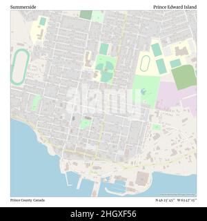 Summerside, comté de Prince, Canada, Île-du-Prince-Édouard, N 46 23' 45'', W 63 47' 15'', carte, carte intemporelle publiée en 2021.Les voyageurs, les explorateurs et les aventuriers comme Florence Nightingale, David Livingstone, Ernest Shackleton, Lewis et Clark et Sherlock Holmes se sont appuyés sur des cartes pour planifier leurs voyages dans les coins les plus reculés du monde. Timeless Maps dresse la carte de la plupart des sites du monde, montrant ainsi la réalisation de grands rêves Banque D'Images