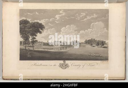 Bradbourn dans le comté de Kent, d'Edward Hanset's, The History and topographical Survey of the County of Kent, vol. 1-3 1777–90 dessiné et gravé par Richard Bernard Godfrey plate 15, vol. II, Bradburne, le siège de Sir Roger Twisden.Voir 2014.599.1–.30 pour les commentaires.Bradbourn dans le comté de Kent, d'Edward Hasted's, The History and topographical Survey of the County of Kent, vol. 1-3.Dessiné et gravé par Richard Bernard Godfrey (britannique, probablement Londres ca.1728–1795 après).1777–90.Gravure et gravure.Livres Banque D'Images