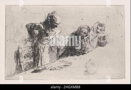 Joueurs de cartes : trois hommes, deux assis un debout devant une série de cartes sur une table 1867 Mariano Fortuny, 1838–1874 Espagnol.Joueurs de cartes : trois hommes, deux assis un debout devant une planche de cartes sur une table.Mariano Fortuny, 1838–1874 (espagnol, 1838–1874).1867. Décapage.Imprime Banque D'Images