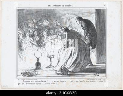 Rappelés avec enthousiasme!., des Comédiens de Société, publié dans le Charivari, 1 mai 1858 1 mai 1858 Honoré Daumier French.Rappelés avec enthousiasme!., des Comédiens de Société, publié dans le Charivari, 1 mai 1858.Les Comédiens de Société.Honoré Daumier (français, Marseille 1808–1879 Valmondois).1 mai 1858.Lithographie; deuxième état de deux (Delteil).Aaron Martinet (français, 1762–1841).Imprime Banque D'Images