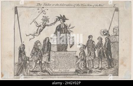 La Statue, ou l'adoration des Sages de l'Ouest 1766 Anonyme, britannique, 18th siècle britannique.La statue, ou l'adoration des sages de l'Occident.Anonyme, britannique, 18th siècle.1766. Décapage.Imprime Banque D'Images