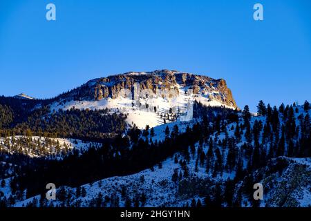 Scènes de neige hivernales en Idaho, États-Unis Banque D'Images