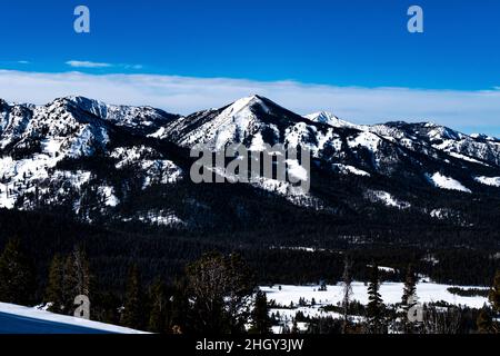 Scènes de neige hivernales en Idaho, États-Unis Banque D'Images