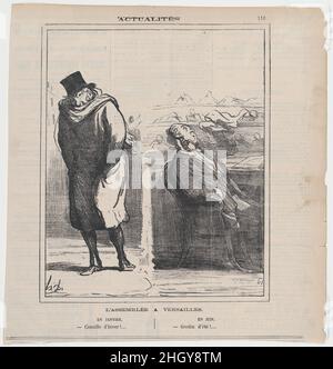 L'assempé de Versailles : en janvier – l'hiver a marché !...En juin – un été à la fois...22 juin 1872 Honoré Daumier Français.L'assempé de Versailles : en janvier – l'hiver a marché !...En juin, le gredin d'un étéActualités, publié dans le Charivari.Honoré Daumier (français, Marseille 1808–1879 Valmondois).22 juin 1872.Lithographie sur papier journal; deuxième état de deux (Delteil).Imprime Banque D'Images