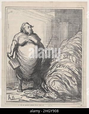 Je ne serai jamais en mesure de me laver tout cela, d'après "nouvelles du jour", publié dans le Charivari, du 20 au 21 mai 1872 du 20 au 21 mai 1872 Honoré Daumier.Je ne serai jamais en mesure de me laver tout cela, d'après "News of the Day", publié dans le Charivari, du 20 au 21 mai 1872.'Nouvelles du jour' (Actualités).Honoré Daumier (français, Marseille 1808–1879 Valmondois).Du 20 au 21 mai 1872.Lithographie sur papier journal; deuxième état de deux (Delteil).Imprime Banque D'Images