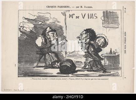 -allez, vous scoundrel, allez!-juste vous attendez, vous crook!-Oh venez sur Alfred, après tout vous vous êtes connu depuis une vingtaine d'années!, d'après les "croquis parisiens", publié dans le petit Journal pour Rire, 8 mars 1874 8 mars 1874 Honoré Daumier.-allez, vous scoundrel, allez!-juste vous attendez, vous crook!-Oh venez sur Alfred, après tout vous vous êtes connu depuis une vingtaine d'années!, d'après les "croquis parisiens", publié dans le petit Journal pour Rire, le 8 mars 1874.'Croquis parisien' (Croquis Parisiens).Honoré Daumier (français, Marseille 1808–1879 Valmondois).8 mars 1874.Lithographie sur n Banque D'Images