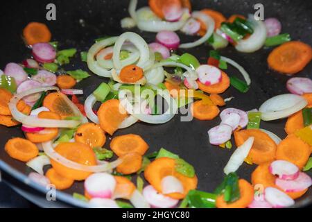 légumes à vapeur en tranches Banque D'Images