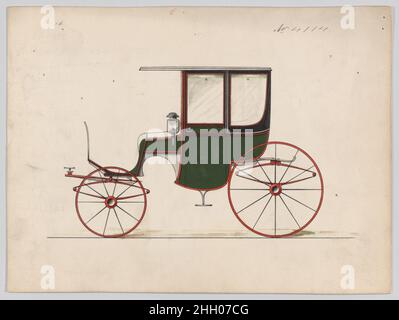 Conception pour Rockaway 4 places, n°4114 1890 Brewster & Co. American Brewster & Company Historised in 1810 by James Brewster (1788–1866) in New Haven, Connecticut, Brewster & Company, spécialisée dans la fabrication de chariots fins.Le fondateur a ouvert une salle d'exposition à New York en 1827 au 53-54 Broad Street, et l'entreprise a prospéré sous des générations de leadership familial.L'expansion a nécessité des déplacements dans le bas de Manhattan, avec des changements de nom reflétant des changements de direction – James Brewster & Sons exploité au 25 Canal Street, James Brewster Sons au 396 Broadway et Brewster de Broome Street was Banque D'Images