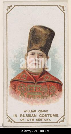 William Crane dans un costume russe du 17th siècle, de la série acteurs et actrices, First Series (N70) pour les cigarettes de marque Duke 1888–89 émises par W. Duke, Sons & Co. American Trade Cards de la première série « acteurs et actrices » (N70),Émis en 50 cartes en 1888-89 pour promouvoir les cigarettes de marque W. Duke Sons & Co..William Crane dans un costume russe du 17th siècle, de l'ensemble acteurs et actrices, première série (N70) pour les cigarettes de marque Duke.1888–89.Lithographie couleur commerciale.Publié par W. Duke, Sons & Co. (New York et Durham, N.C.) Banque D'Images