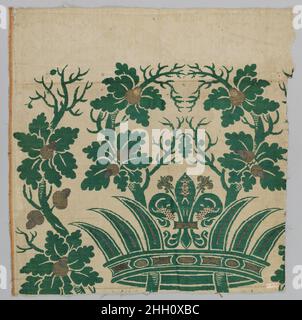 Pièce 17th siècle italien.Pièce.Italien.17th siècle.Fils de soie et de métal.Textiles-tissés Banque D'Images