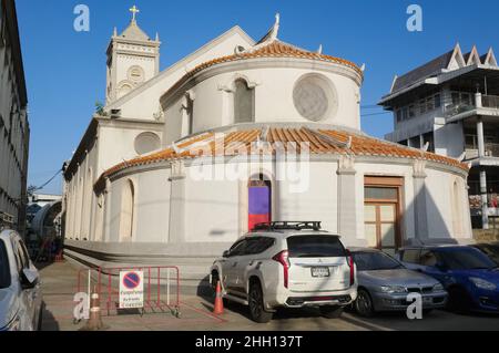 L'église immaculée de conception (Wat Khamen) à Samsen soi 11, Bangkok, Thaïlande, la région un vieux village d'immigrants cambodgiens et vietnamiens Banque D'Images