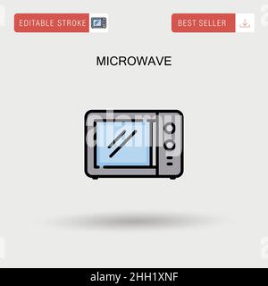 Icône de vecteur simple micro-ondes. Illustration de Vecteur