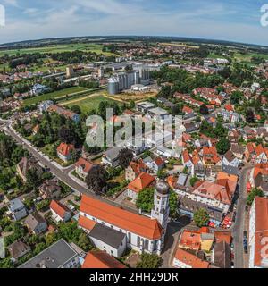 Région et ville d'Aichach d'en haut Banque D'Images