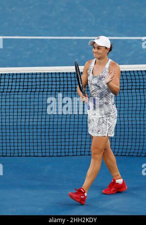 Melbourne, Australie.23rd janvier 2022.ASHLEIGH BARTY (AUS) en action à l'Open d'Australie le dimanche 2022 janvier, Melbourne Park Credit: Corleve/Alamy Live News Banque D'Images